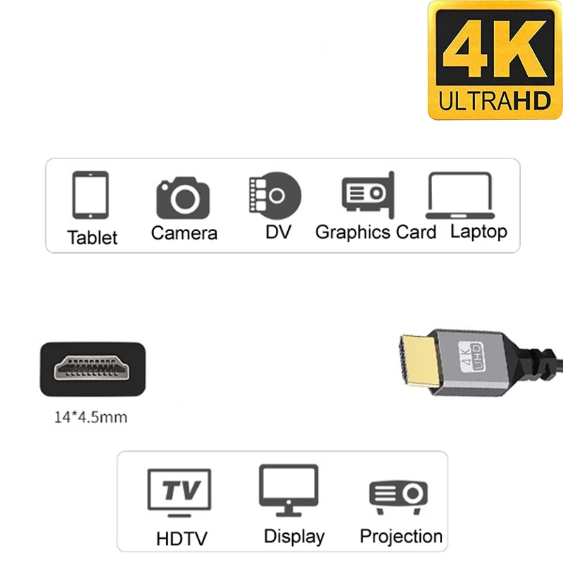 Cable compatible con HDMI 1080P 4K, Cable de extensión macho a hembra compatible con HDMI para Xbox, portátil, PC de escritorio, Monitor HDTV, proyector - imagen 5