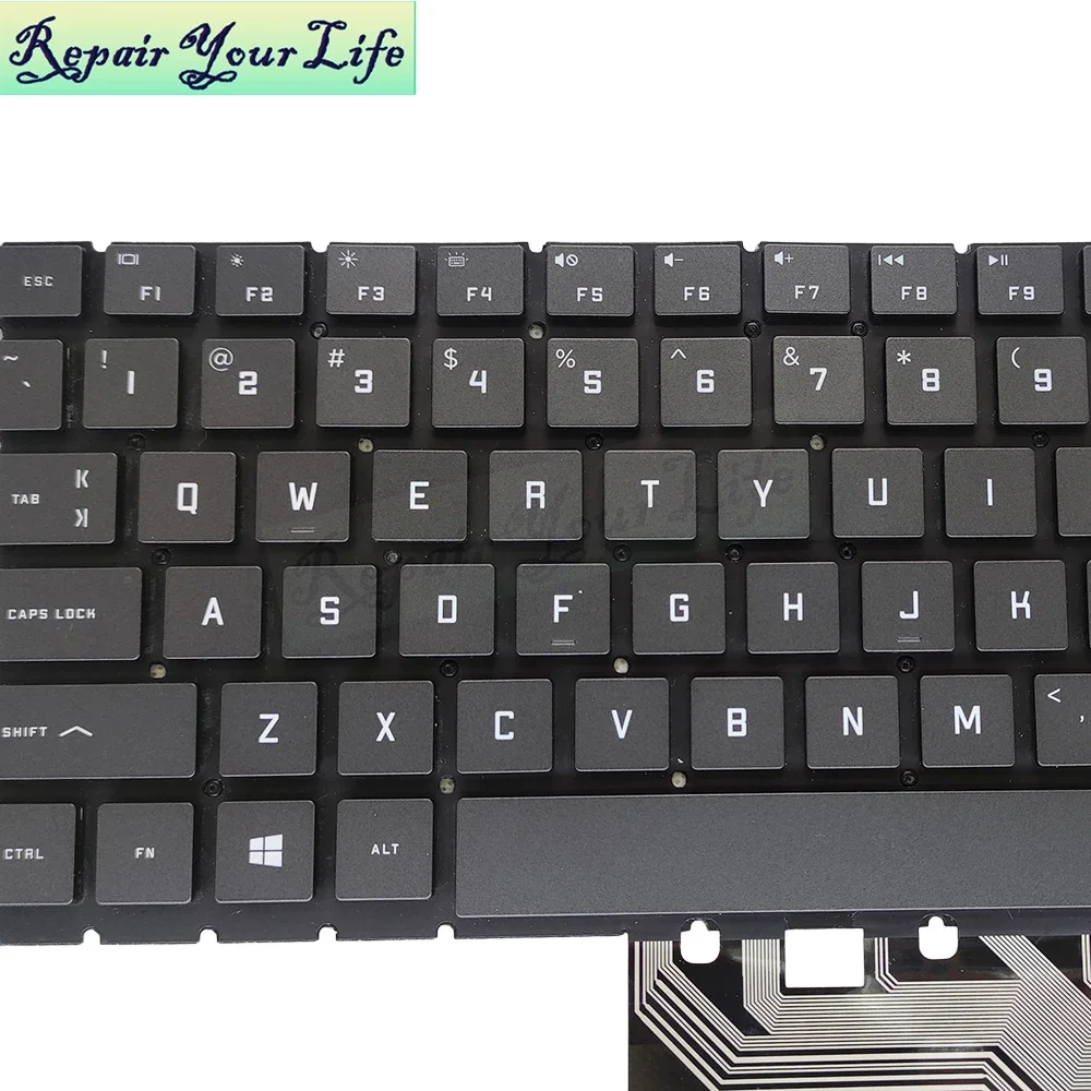 Teclado retroiluminado en inglés de EE. UU. para HP OMEN 15EK 15-EN 15-EK Ek0013nl TPN-Q238 TPN-Q236 teclados de repuesto retroiluminados V 193446 bs1 - imagen 5