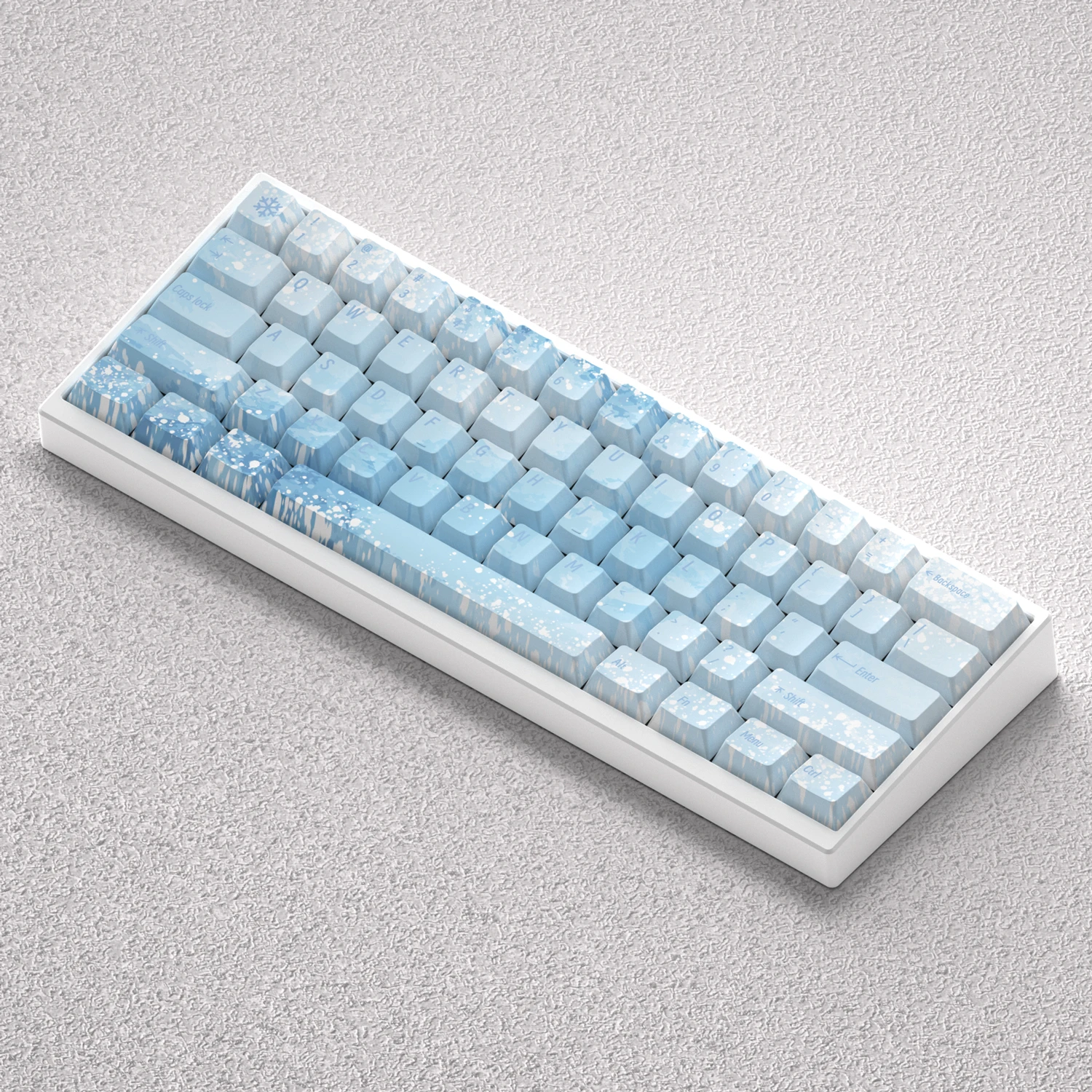 Teclas PBT sublimación de tinte cereza 73 teclas nieve Yuki Onna Color azul para teclado mecánico 60 65 68 Anne Pro 2 GK61 - imagen 3