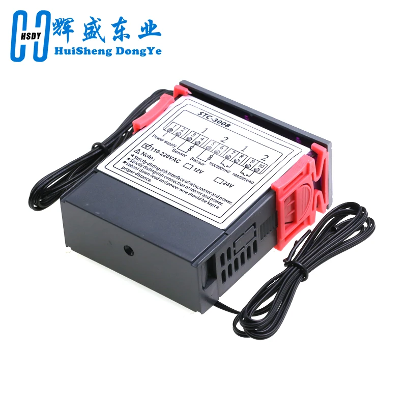 Controlador de temperatura Digital Dual termostato termorregulador incubadora relé LED 12V24V 220V calentador enfriador doble sonda STC-3008 - imagen 3