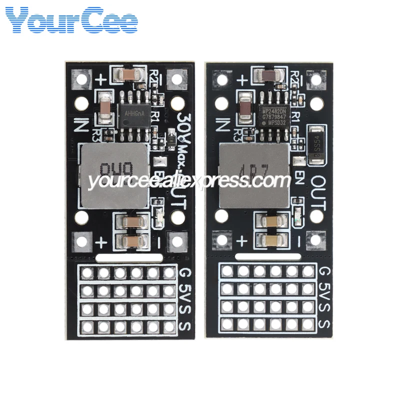 2 uds/1 unidad MP2482 SY8205 DCto DC reductor módulo de potencia Buck 7V-30V a 5V 5A placa de alimentación de engranaje de dirección - imagen 3