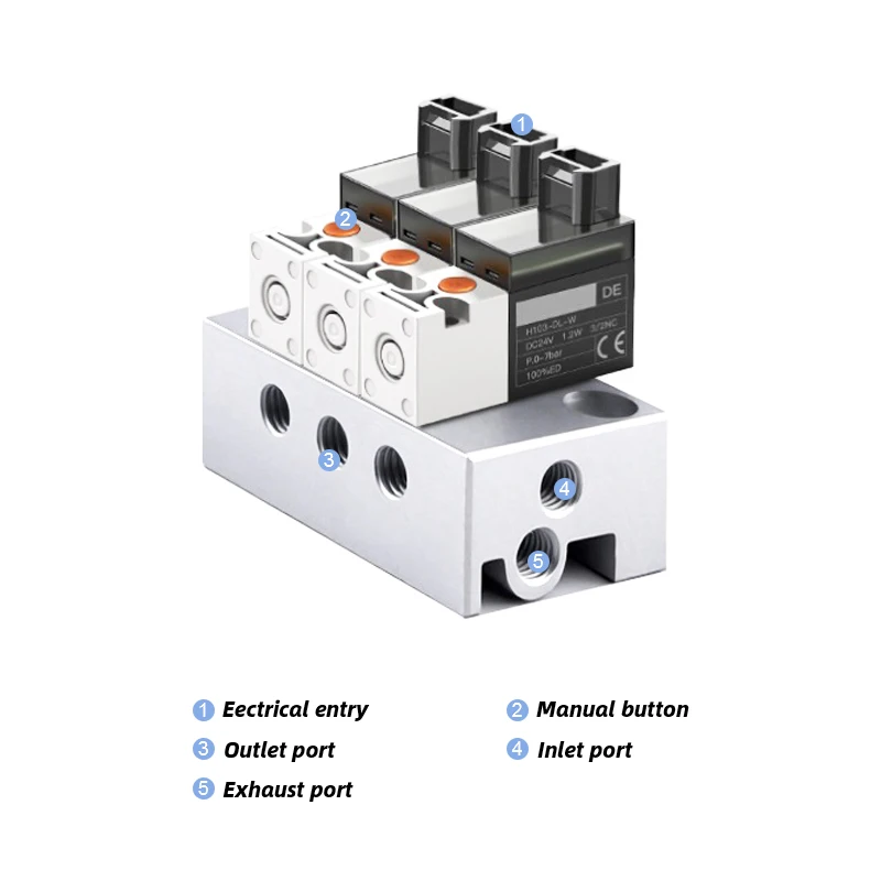Válvula de aire de válvula solenoide miniatura de alta frecuencia, 3 puertos, 2 posiciones, normalmente cerrada, 10mm, 30Hz, DC24V, DC12V, DC6V, AC220V - imagen 5