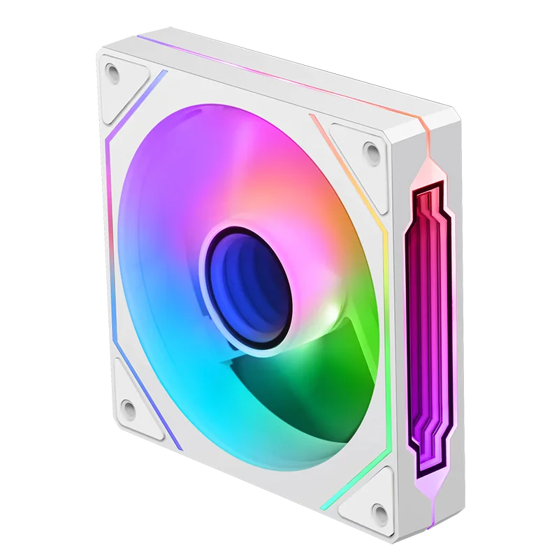 UPSIREN PRISM UF-1 4 PRO ventilador para chasis de ordenador 12cm ARGB 4 pines PWM ventilador de refrigeración silencioso 12V gran volumen de aire 45.2CFM/600-1500RPM - imagen 4