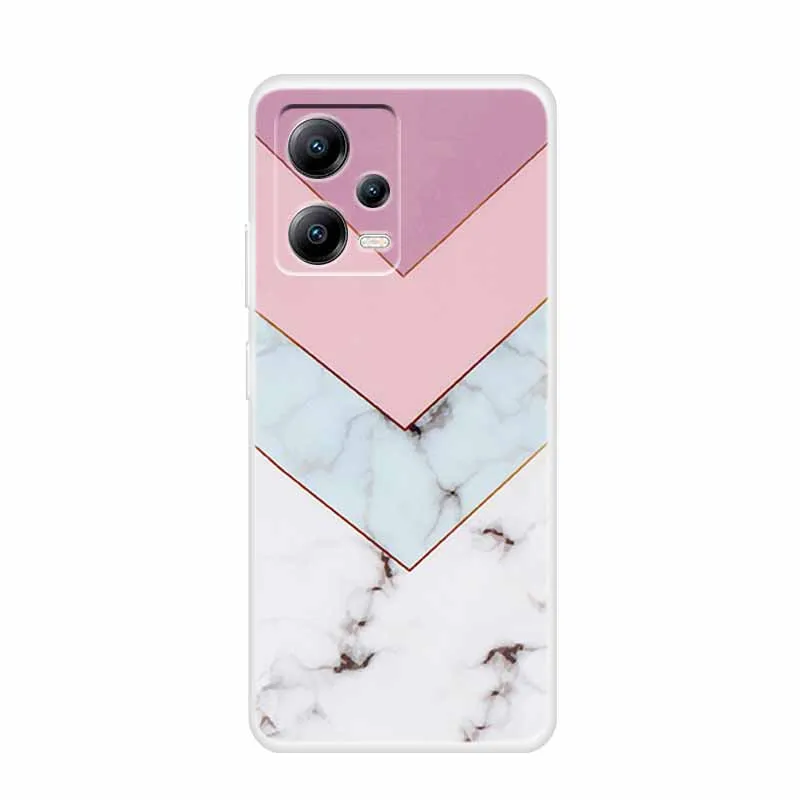 Funda trasera de silicona TPU para Xiaomi Poco X5 5G, carcasa transparente de mármol suave, 6,67 pulgadas - imagen 5