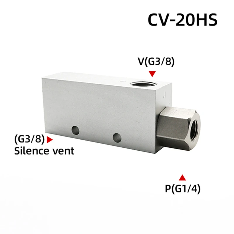 Generador de vacío con válvula de flujo grande, manipulador con ventosa, interruptor de presión negativa, accesorios neumáticos de Control, CV-15/20/25HS - imagen 5