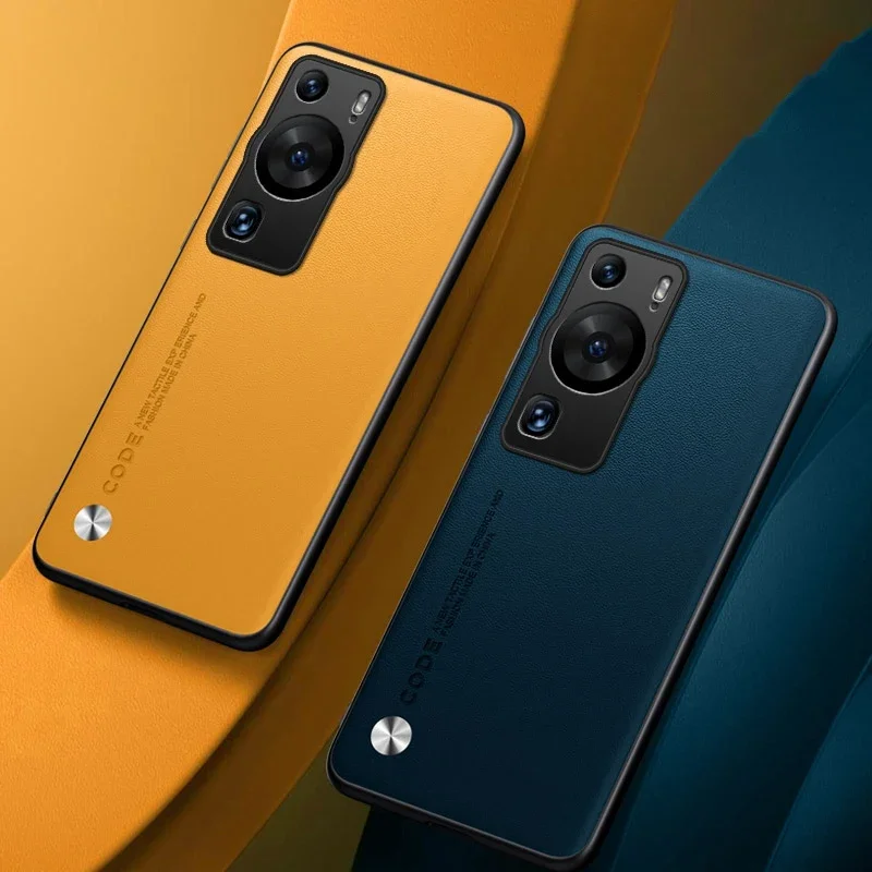 Funda de cuero PU de lujo para Huawei P60 Pro, funda trasera de silicona mate, funda de teléfono de protección completa para Huawei P60 Art P60Pro Coque - imagen 3