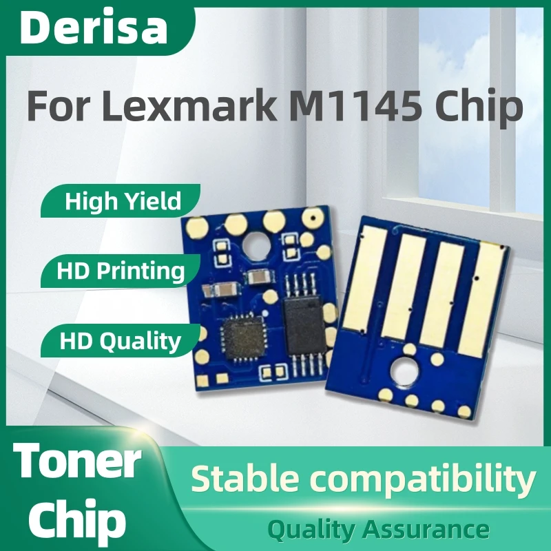 5 uds m1145 Chip de tóner para Lexmark M1145 XM1145 1145 cartucho de tóner 24B6035 16K WW garantía de calidad - imagen 2
