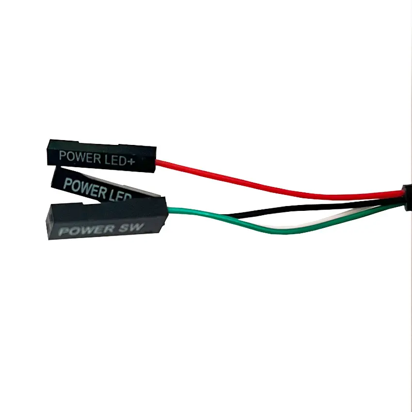 Interruptor de escritorio para ordenador, placa base de PC, luz Led de arranque externo, botón de encendido/apagado de PC, Cable de extensión de 2M, accesorios de ordenador - imagen 2