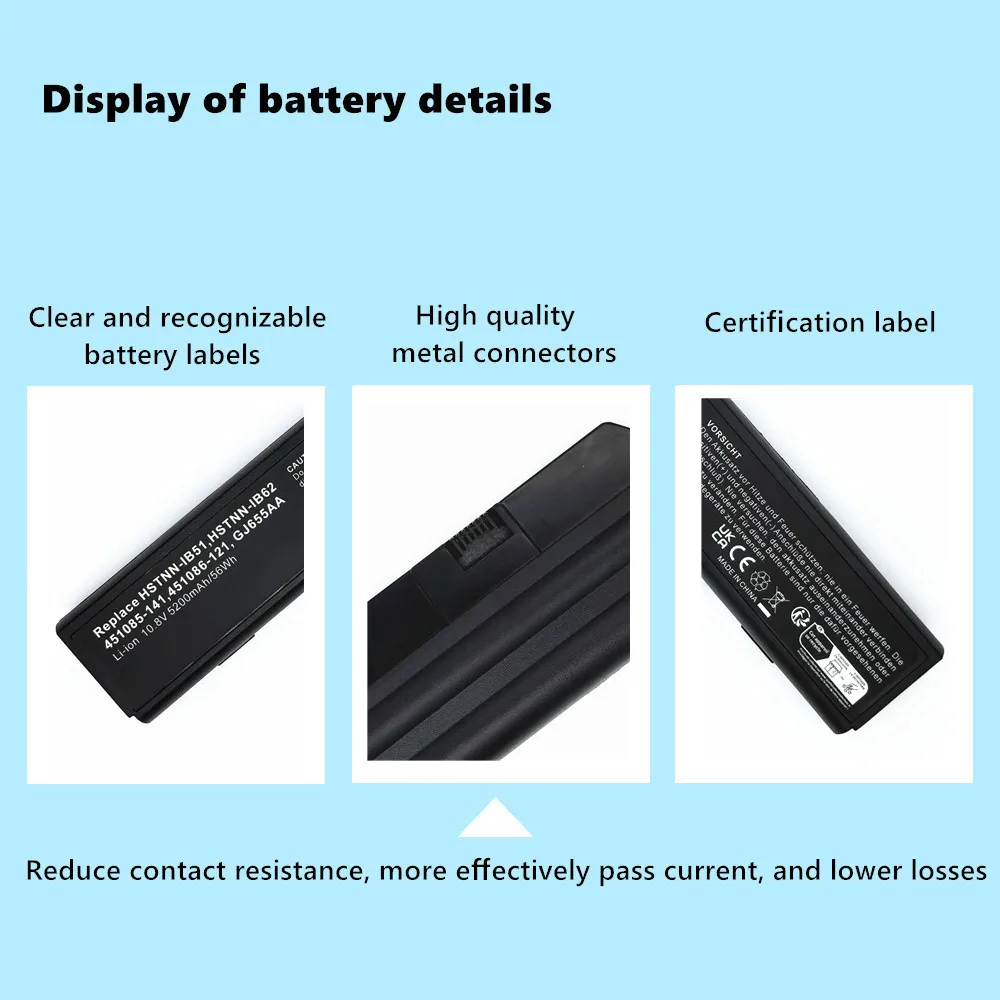 New Laptop Battery For HP 550 6720 6720s 6730s 6735s 6820 6820s 6830 HSTNN-IB51 HSTNN-IB52 - imagen 2