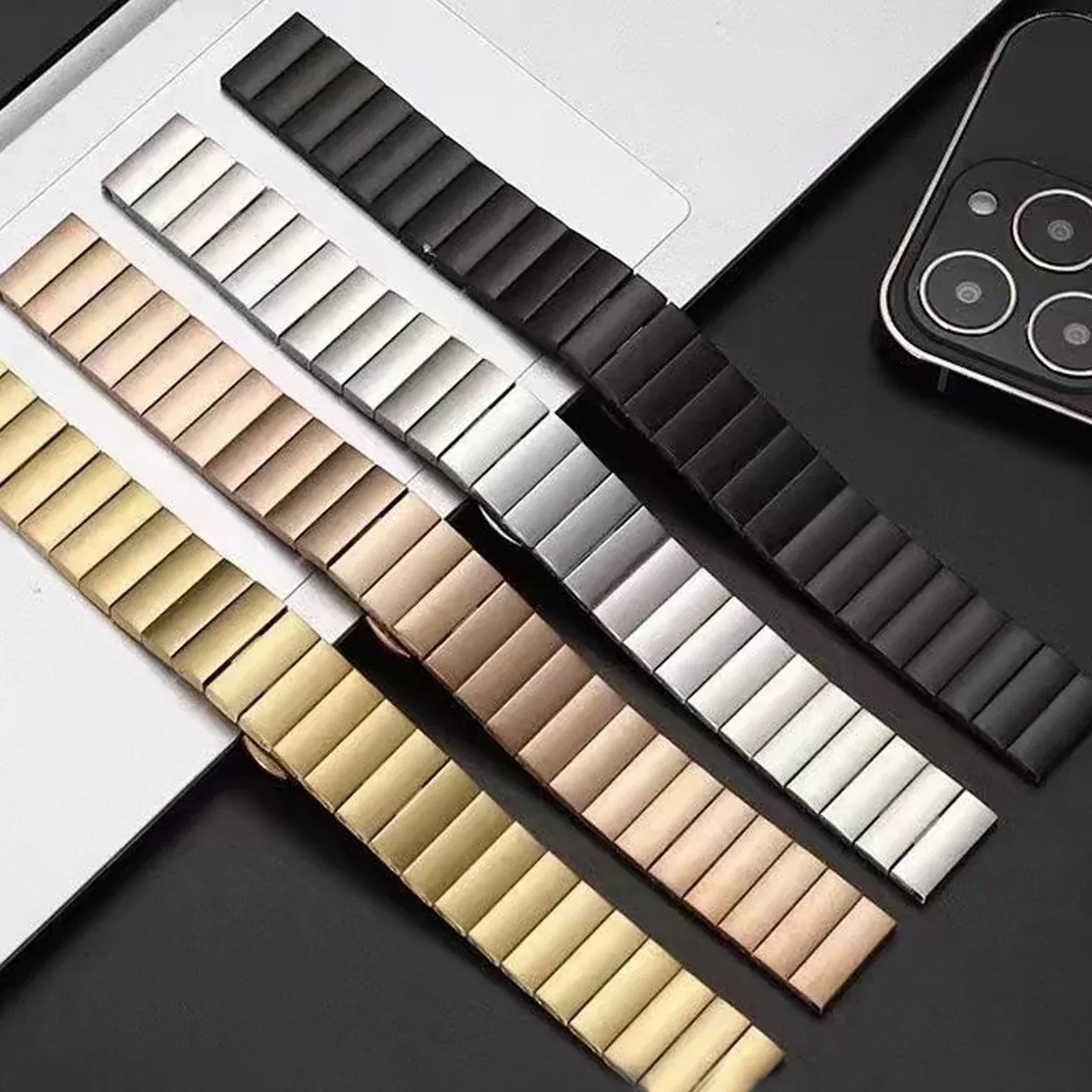 Correa de acero inoxidable de 18mm para Xiaomi Watch S4 41mm Metal Watchbabnd para Garmin Venu 4 41mm/Venu 3S 2S/Huawei Watch GT6 5 4 41MM - imagen 2