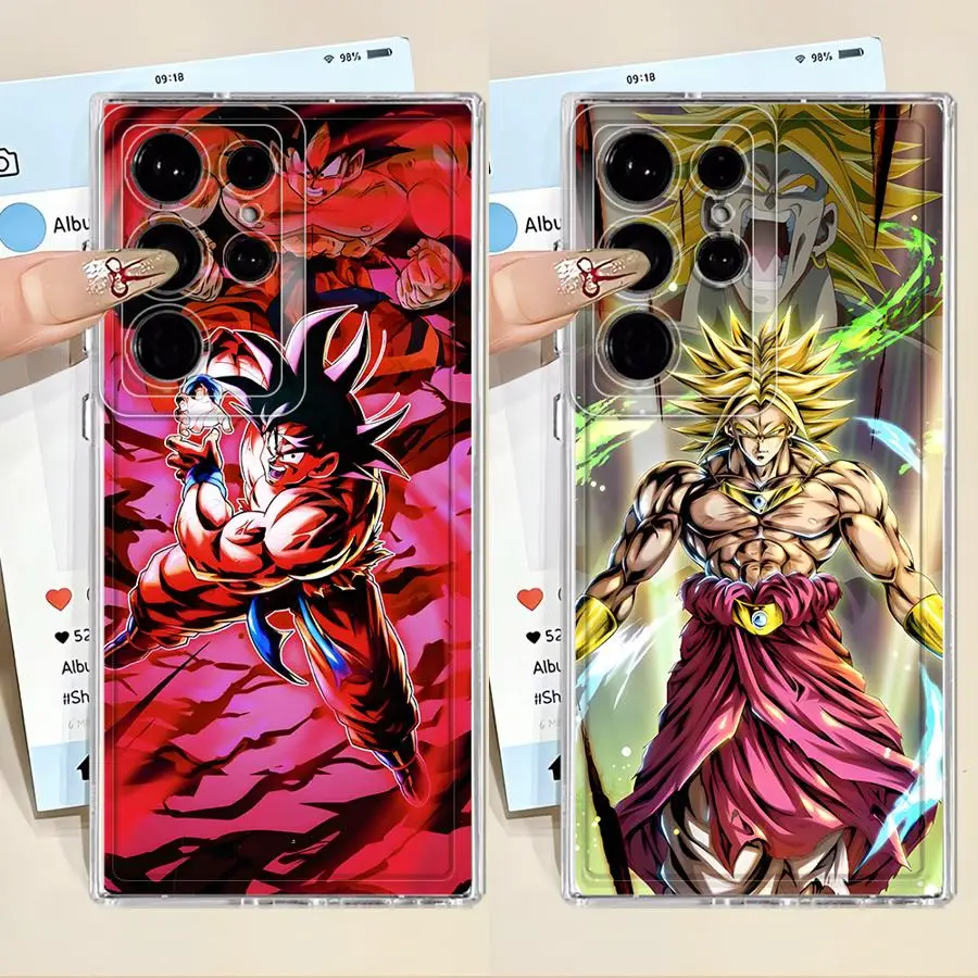 Funda para Teléfono con Diseño de Goku de Dragon Ball para Samsung Galaxy S20 Plus, Note 20 Ultra, 10, S24, S26, S25 Edge, S21, S23 Ultra, S22 FE