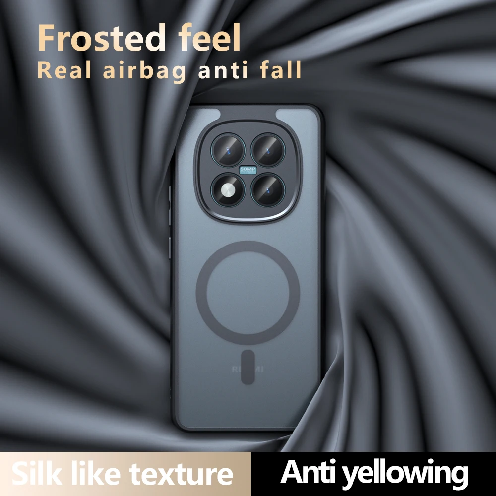 Funda para Redmi Note 15 Pro + armadura de lujo a prueba de golpes Magsafe funda trasera esmerilada magnética para Redmi Note 15 Pro Plus Note15 5G - imagen 5
