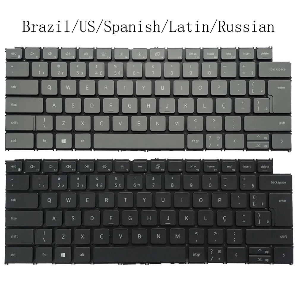 Teclado ruso/estadounidense/brasileño/español/Latino para Dell Inspiron 5310, 5320, 5410, 5415, 5418, 5420, 5425, Vostro 5310, 5320, 5410, 5415, nuevo