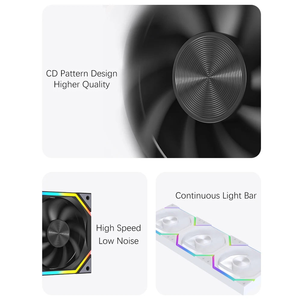 Jungle Leopard Galaxy Prism XH – Ventilador ARGB 120mm PWM Luz Fluida - imagen 2
