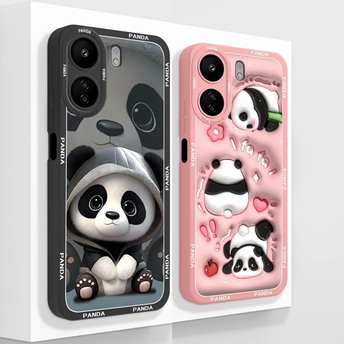 Para Xiaomi Redmi 13C 4G funda lindo Panda suave silicona líquida anticaída contraportada para Redmi 13 C Redmi13C Protector de teléfono