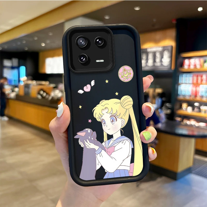 Lovely Sailor Moons funda de teléfono de dibujos animados para XiaoMi 14, 13, 12, 11 T Pro, 13, 12, 11 Lite, Poco F6, F5, X5, X3 Pro, NFC, TPU, cubierta a prueba de golpes - imagen 4
