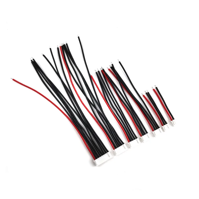5 uds JST XH XH2.54 1s 2s 3s 4s 5s 6s 7s conector de Cable de enchufe del cargador de batería 5cm 8cm 10cm 15cm 20cm 3239-22AWG Cable de silicona