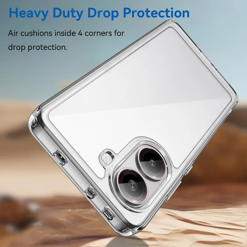 Para Xiaomi POCO X7 Pro чехол ELVEV PC duro transparente colorido + cubierta trasera protectora de TPU para Redmi Turbo 4 - imagen 2