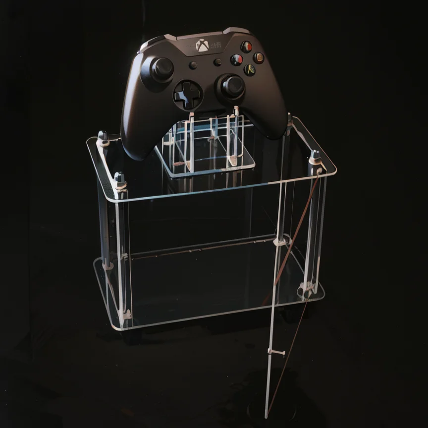 Caja acrílica para controlador de juego, soporte de exhibición de almacenamiento, cubierta antipolvo para Switch Xbox PS5, soporte de mango, accesorios para juegos - imagen 4