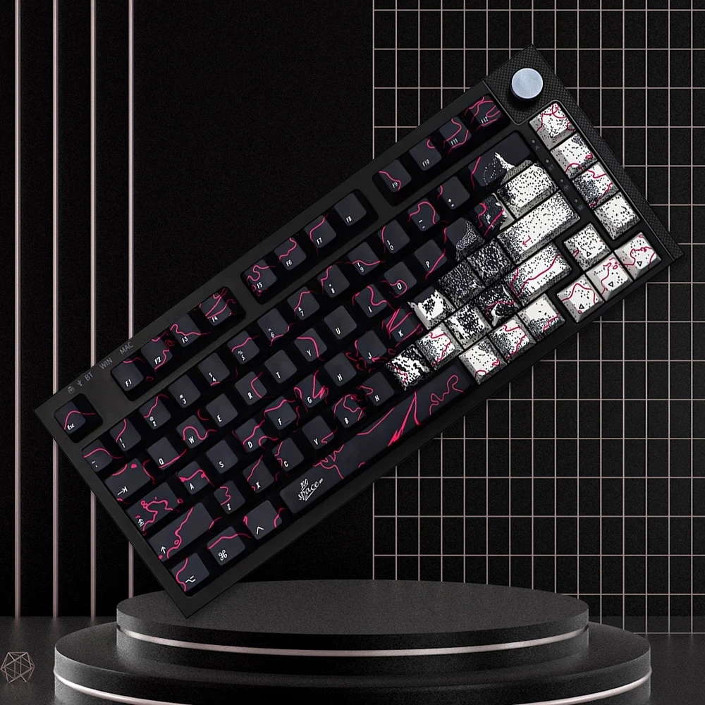 GMK-teclas de Graffiti de 146 teclas, teclas de perfil de cereza, PBT, tinte, sublimación, Teclado mecánico para MX Switch G610 K70 con ISO ente - imagen 4