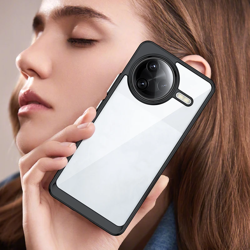 Para Xiaomi Redmi K80, K80 Pro чехол ELVEV PC duro transparente colorido + cubierta trasera protectora de TPU - imagen 5