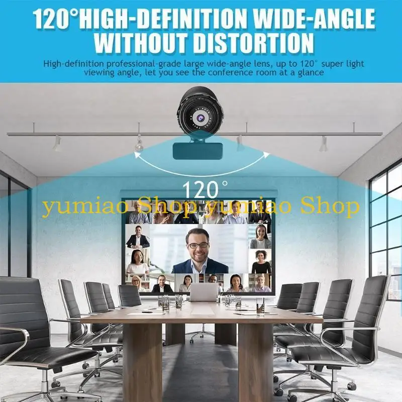 587B 2K 4K Cámara web definición con enfoque automático para computadora con micrófono para llamadas en Teac - imagen 4