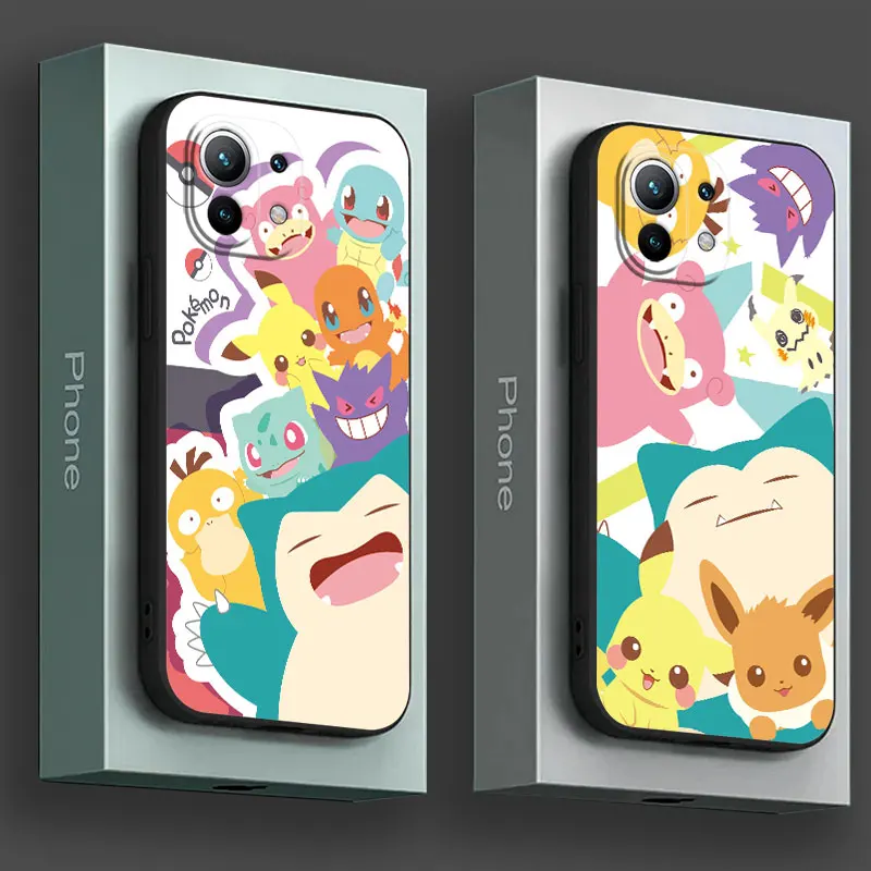 Funda de teléfono Pokemons Pocket Monster Anime para Xiaomi Poco X7 X6 X5 X4 X3 NFC M7 M6 M4 F7 F6 Pro 5G 15 Ultra 11T 13T 14T Pro