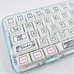 Teclas PBT XDA para Teclado Mecánico MX, Diseño Graffiti Anime