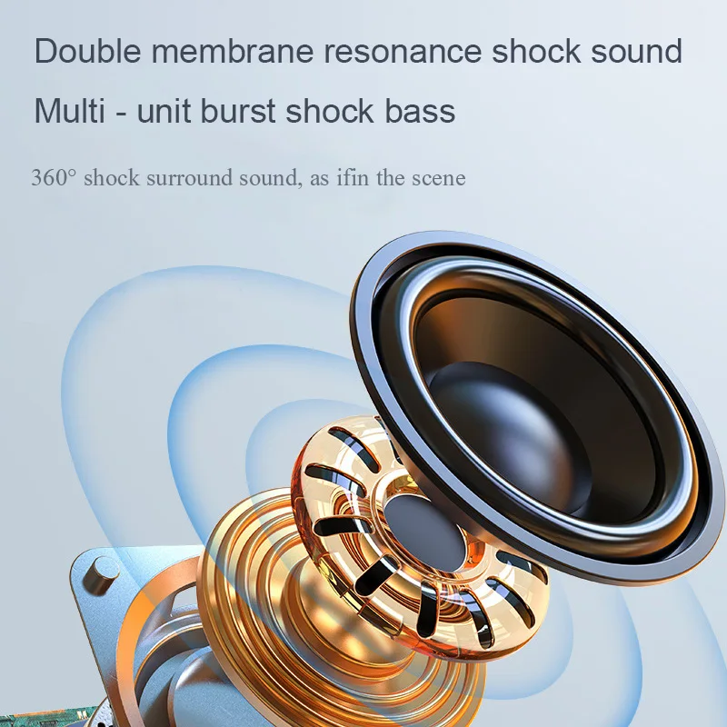 ZEALOT-Altavoz Bluetooth portátil S61, Subwoofer inalámbrico de doble diafragma, resistente al agua, caja de sonido para exteriores, Sonido envolvente estéreo - imagen 5