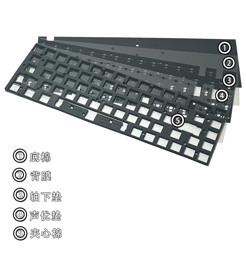 Placa Mercury68/pro/paquete de sonido PORON Sandwich, base de eje de algodón, almohadilla de sonido, placa PC/POM/FR4, accesorios de teclado personalizados DIY - imagen 2