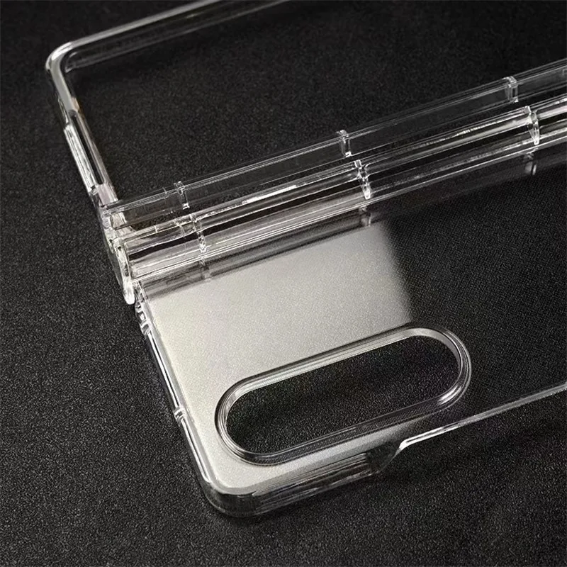 Funda rígida con ranura para bolígrafo para Samsung Galaxy Z Fold 4 Fold4 5G F936B, funda de teléfono de PC de calidad transparente para Samsung Z Fold 4 - imagen 4