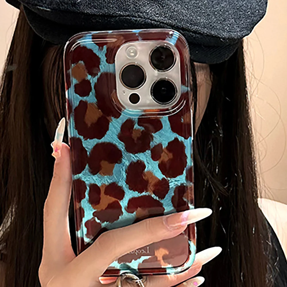 Funda de teléfono para iPhone 16 15 14 13 12 11 Mini Pro Max X XR XSMax 7 8 Plus SE2020, funda suave a prueba de golpes con patrón de glaciar