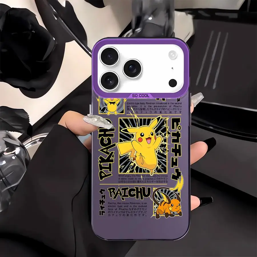 Funda Poke-monS Pika-chuS Gen-garS para iPhone 15 Plus 13 12 16e XS 14 16 17 Pro Max XR 11 17Air - imagen 4