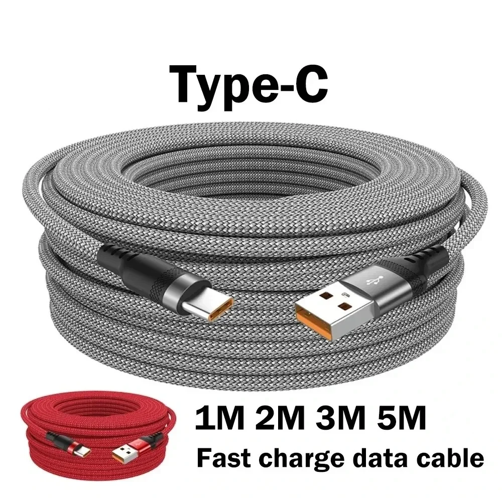 Câble de données de charge rapide pour téléphone portable, SnapUSB Type C, ligne de charge pour Xiaomi, Samsung, 1m, 2m, 3m, 5m - imagen 2