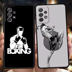 Muay Thai guantes de boxeo funda de teléfono para Samsung Galaxy A15 A13 A35 A55 A51 A71 A41 A31 A21S A03S A05 A23 A25 A33 A53 A73 5G