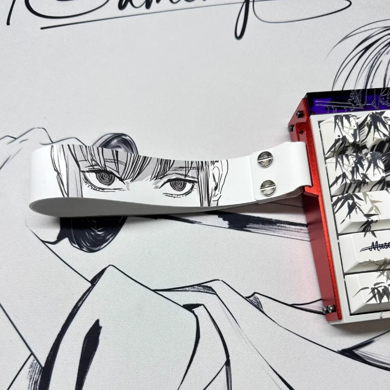 Cinta de teclado con tema Makima personalizada, correa de teclado mecánico de Anime, colgante de teclado DIY para regalos de decoración de wooting/aula