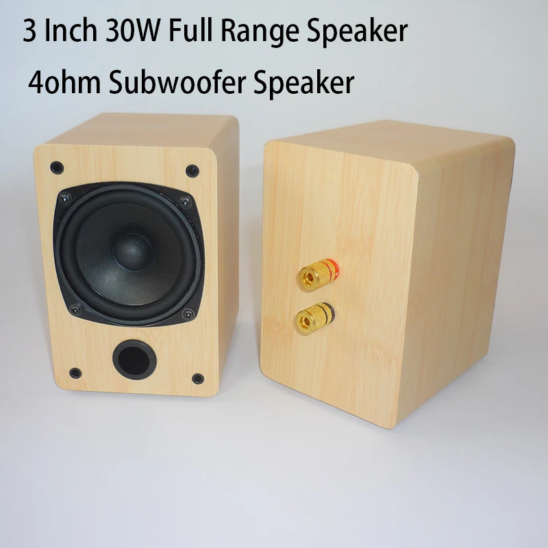 Altavoz de rango completo de 3 pulgadas y 30W, altavoz Subwoofer de 4ohm, amplificador de audiófilo, Audio en casa, Audio HIFI pequeño, altavoz pasivo de madera - imagen 2