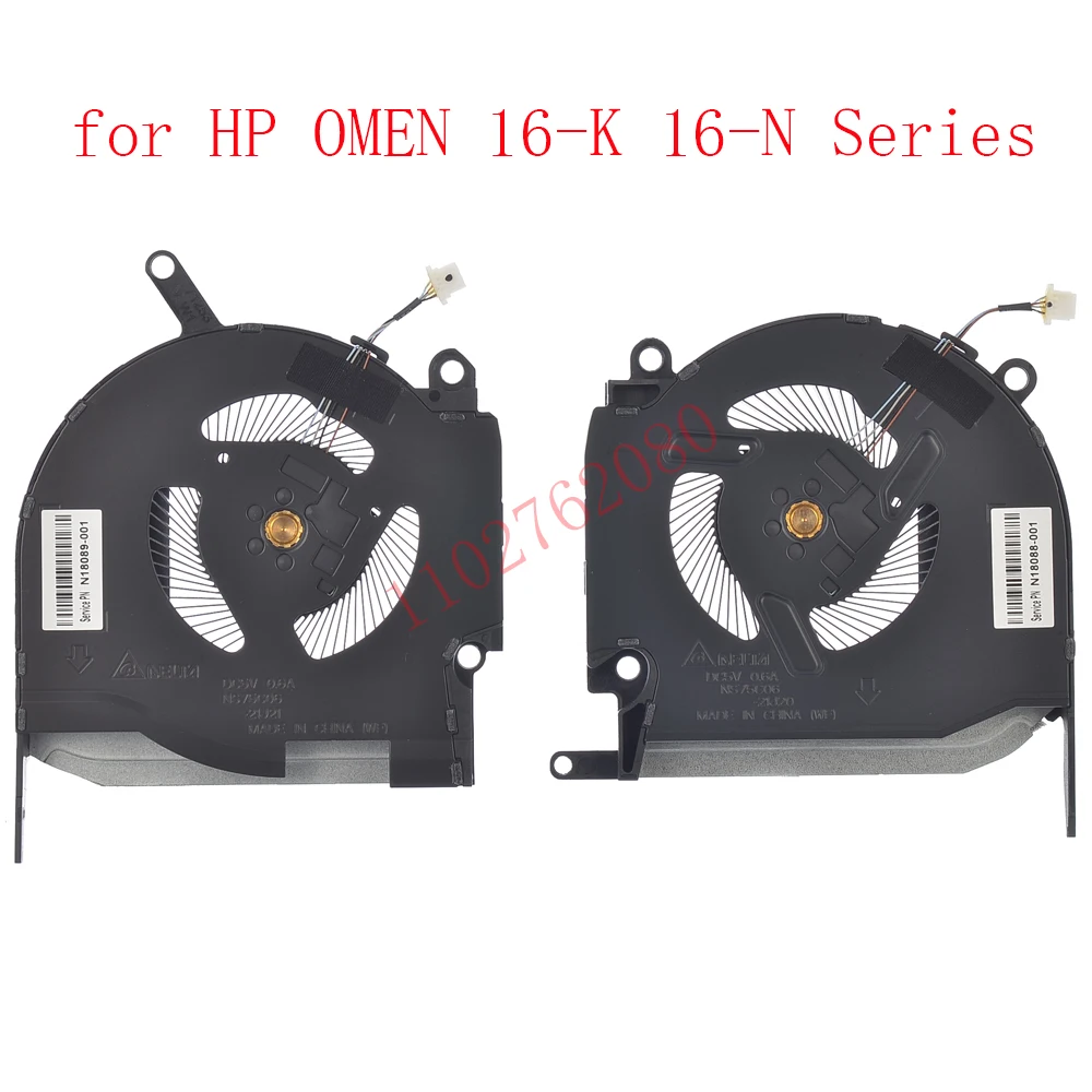 Ventilador de refrigeración CPU + GPU de repuesto para portátil HP OMEN 16-K 16-N Series TPN-Q280 N18090-001 DC5V 0.5A