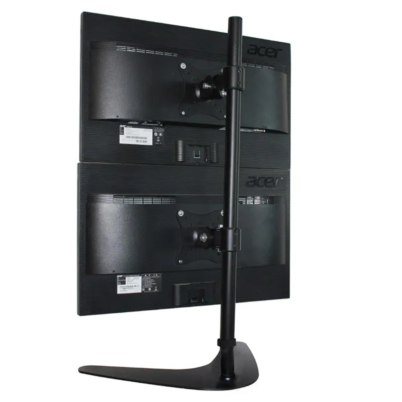 Soporte de escritorio de doble brazo para pantalla de ordenador, montaje de Monitor giratorio de 360 grados, 14-27 pulgadas, ajustable, para TV y PC, xdz26 - imagen 4