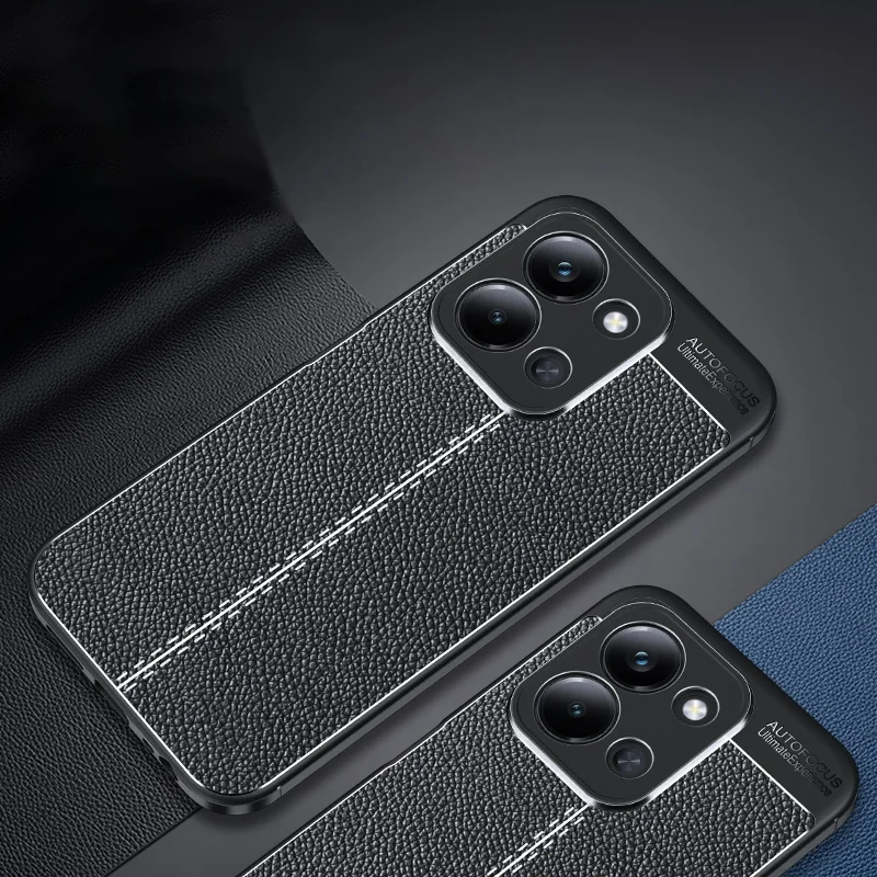 Para Redmi 15C funda Xiaomi Redmi 15C Capas armadura teléfono parachoques trasero a prueba de golpes TPU diseño de cuero suave para Fundas Redmi 15C - imagen 3