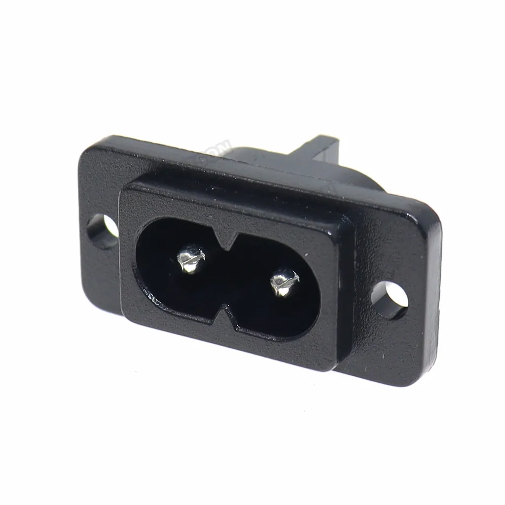 10 unids/lote AC 250V 2.5A IEC320 C7 enchufe soldadura pines conector de alimentación - imagen 3