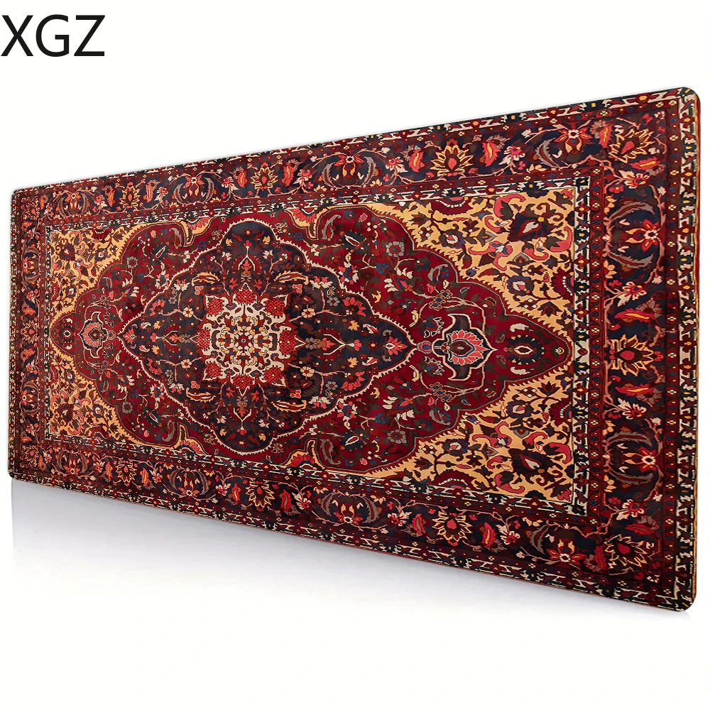 Alfombra persa exquisita XXL, alfombrilla grande para ratón, alfombrilla para mesa de juegos, accesorios adecuados para jugadores, oficina de juegos, lavable, antideslizante - imagen 5