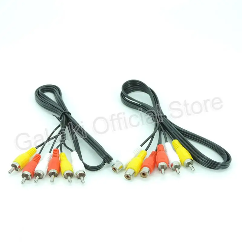 1M/1,5 M/3 metros 3 RCA macho a 3 RCA macho hembra conector compuesto Audio Video AV Cable de extensión Cables de enchufe - imagen 4