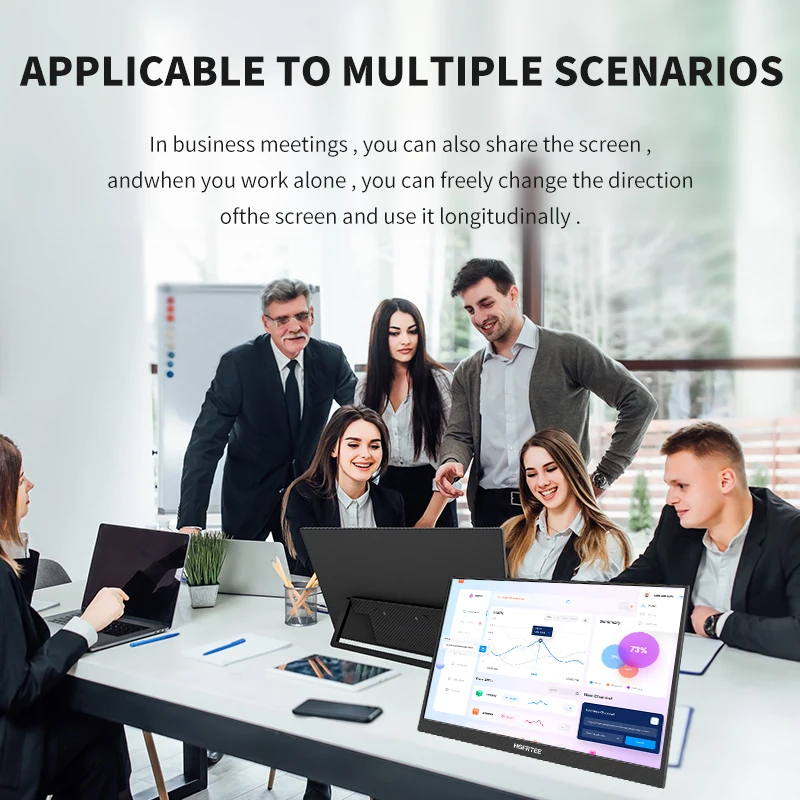 HGFRTEE Monitor portátil de 16 pulgadas 16:10 RGB100% 300cd/m2 IPS Segundo pantalla para MAC/portátil/PC/Xbox/PS5/Switch - imagen 4