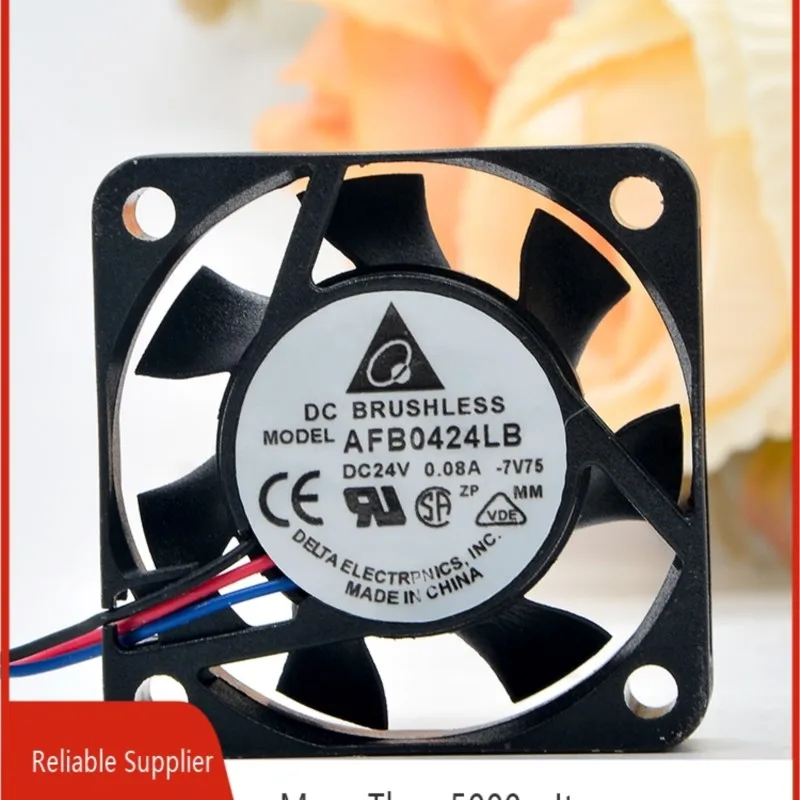 para Delta AFB0424LB 40 mm 24 V 0.08A 4015 Ventilador de enfriamiento con rodamiento de bolas para inversor, GPU, fuente de alimentación y aplicaciones industriales