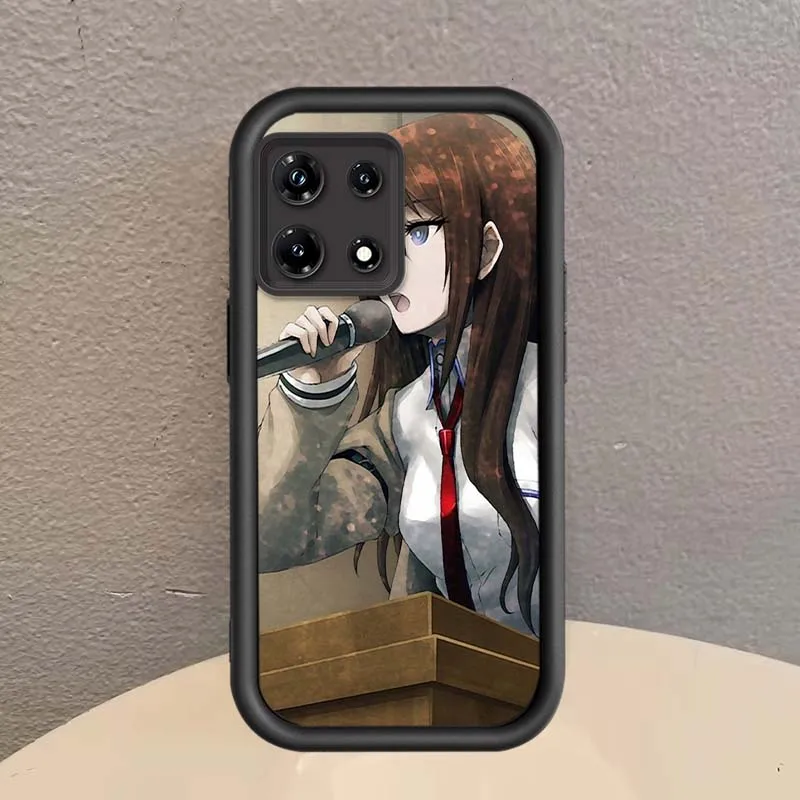 Funda de Anime Kurisu Makise para Infinix Tecno Spark Camon Smart Zero Go 1 7 8 8C 9 10 30 40 Plus, funda de teléfono con escalera ocular - imagen 3