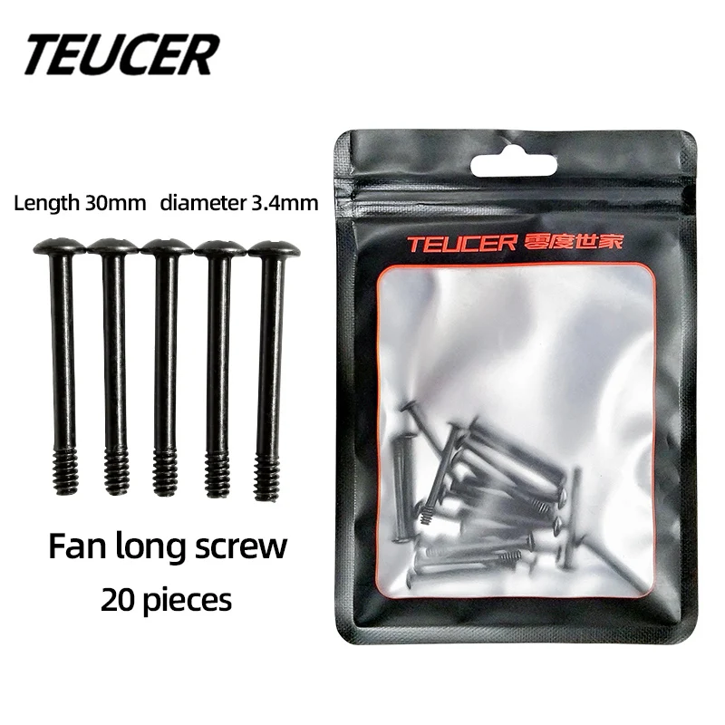 TEUCER 20 piezas ventilador con cubierta, tornillos largos, ventilador enfriador de agua, tornillos de fijación de extensión, caja de ordenador, Panel frontal, ventilador inferior, tornillos largos - imagen 3