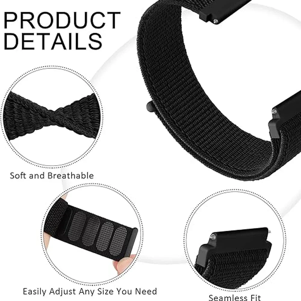 Correa de nailon de 22mm para Xiaomi Watch S4/S3/S2/S1 Active/Pro/Mi Watch 2 Pro/Color 2 correa de reloj para Xiaomi amazfit balance Correa deportiva - imagen 4