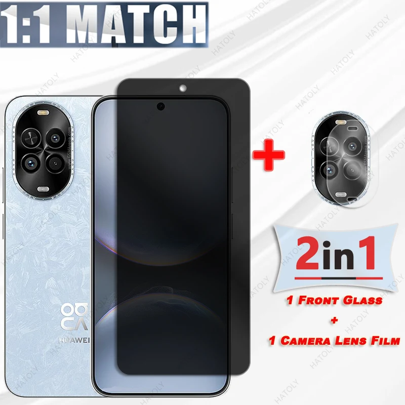 Protector de pantalla de privacidad para Huawei nova 14 Lite, cristal antideslumbrante para Huawei Nova 14, Protector de lente de cámara de vidrio antiespía juvenil - imagen 3