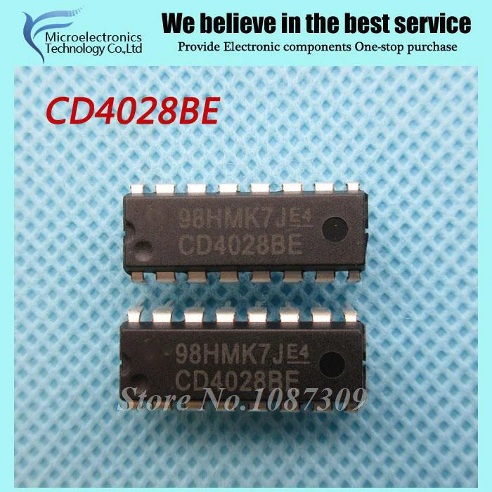 Codificador DIP-16, 10 piezas, CD4028BE, CD4028, HEF4028BP, multiplexores y desmultiplexores, BCD a Decimal